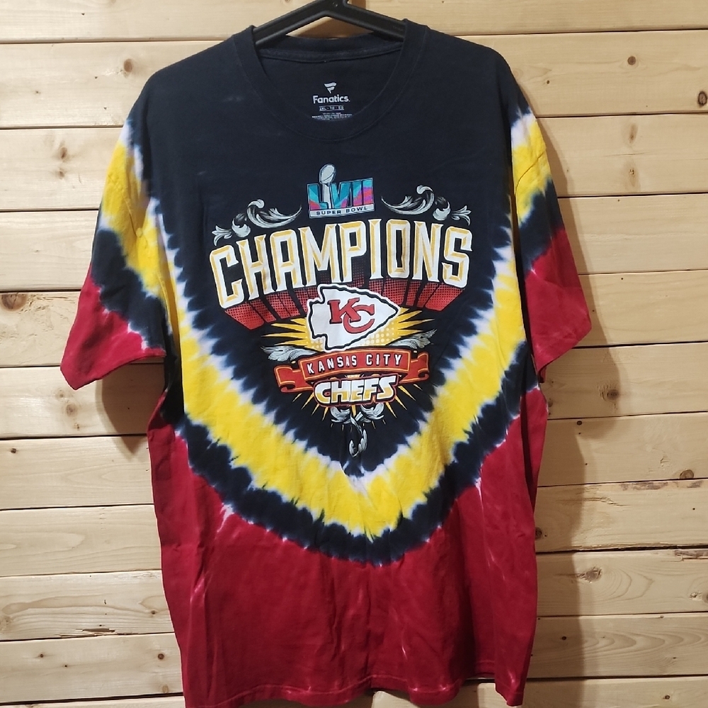 Fanatics Kanas City Cheifs Superbowl T-Shirt Size 2XL 100% Cotton